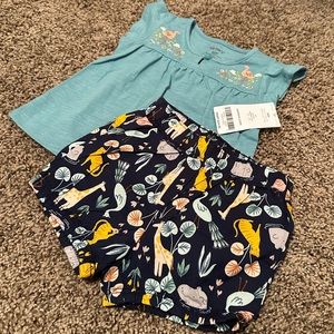 Carter’s jungle animal 2piece short set